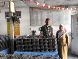 BABINSA KORAMIL 08/BANGUN DAMPINGI PROGRAM MAKAN BERGIZI GRATIS UNTUK 1.500 SISWA DI SIMALUNGUN