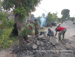 Respons Cepat Kodim 0207/Simalungun Jalan Rusak di KM 4 Diperbaiki, Warga Apresiasi.