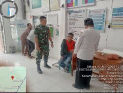 Peduli Kesehatan Warga, Babinsa Siantar Selatan Pantau Langsung Pengobatan di Puskesmas