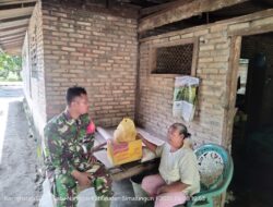 Babinsa Koramil 05/Serbelawan Berikan Tali Asih kepada Warga di Nagori Bandar Selamat