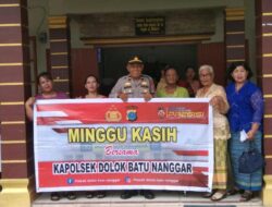 Minggu Kasih Polsek Dolok Batu Nanggar Beri Rasa Aman Jemaat Gereja di Sinaksak